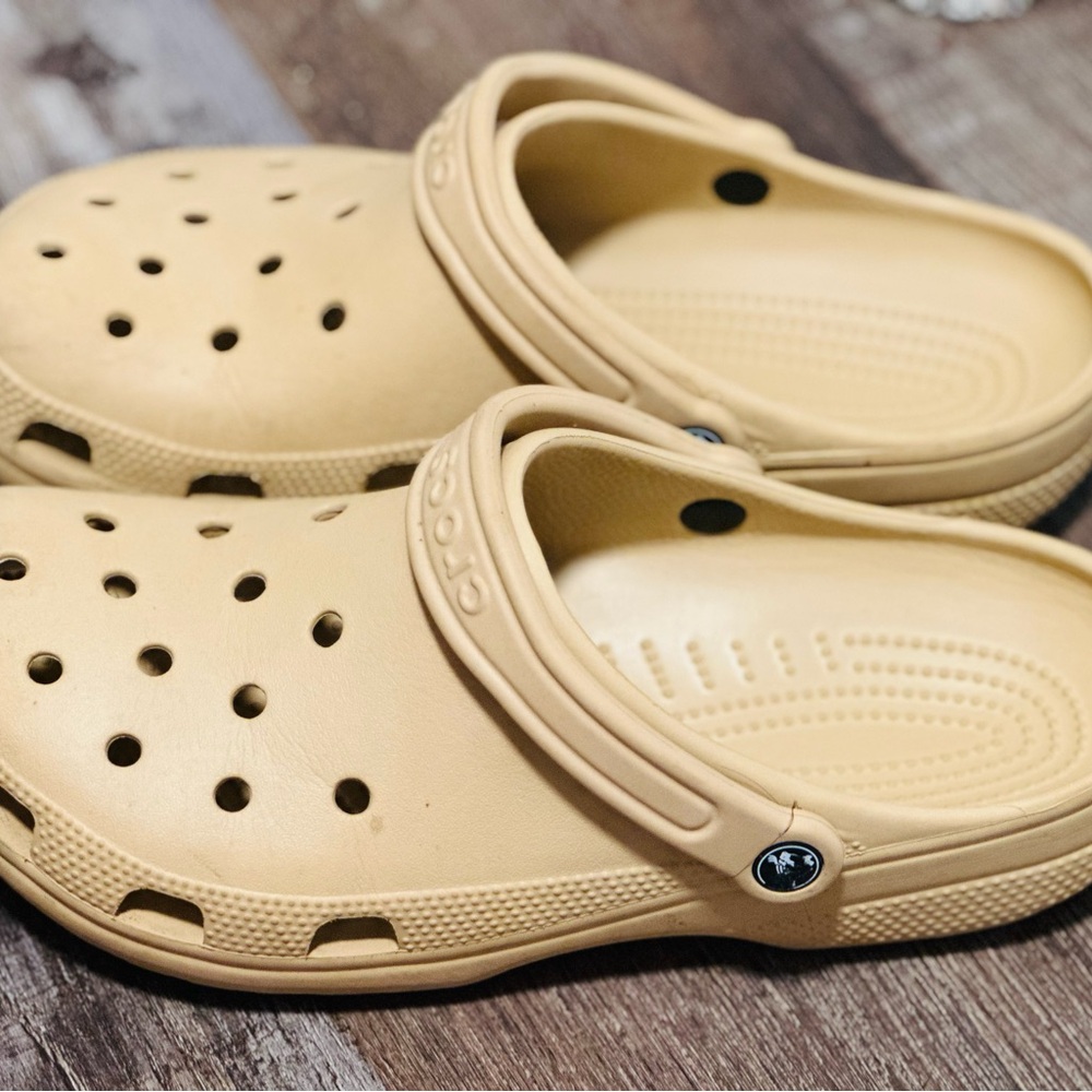 CROCS Classic Clogs in Light Tan